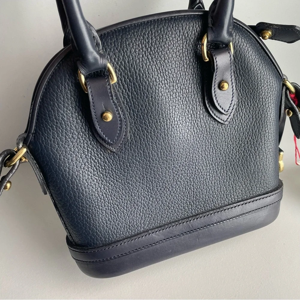 Dooney and Bourke Navy Blue Leather Mini Norfolk Bag crossbody bag - Picture 5 of 16